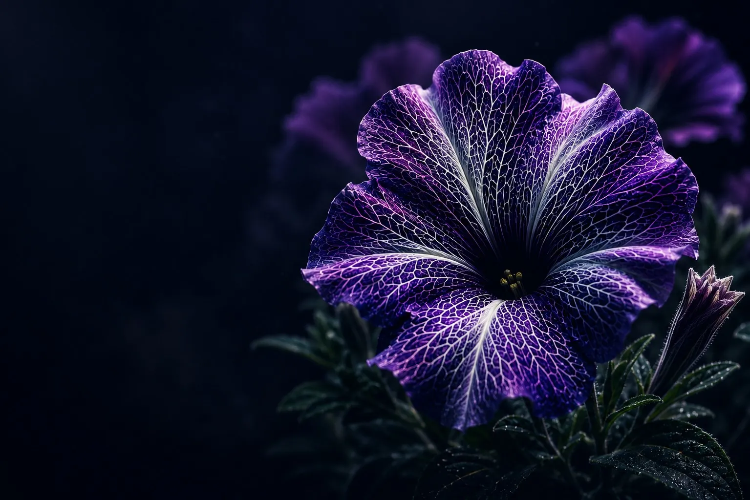 A programmable petunia bloom